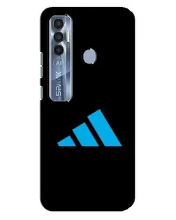Чехол для TECNO Spark 7 Pro с картинкой «Adidas Cyan Logo»