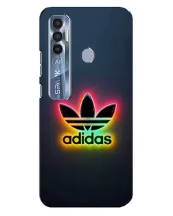 Чехол для TECNO Spark 7 Pro с картинкой «Неоновый Adidas»