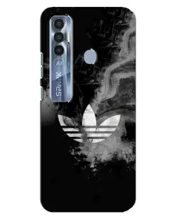 Чехол для TECNO Spark 7 Pro с картинкой «Абстрактный дым Adidas»