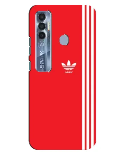 Чехол для TECNO Spark 7 Pro с картинкой «Красный минимализм Adidas» Чехол для TECNO Spark 7 Pro с картинкой «Красный минимализм Adidas»