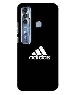 Чехол для TECNO Spark 7 Pro с картинкой «Черная классика Adidas»