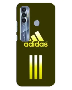 Чехол для TECNO Spark 7 Pro с картинкой «Оливковый градиент Adidas»
