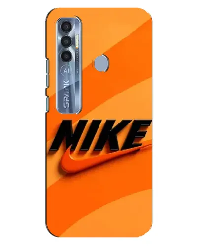 Чехол для TECNO Spark 7 Pro с картинкой «Оранжевый драйв Nike»