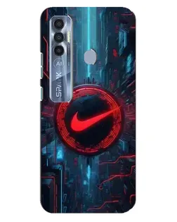 Чехол для TECNO Spark 7 Pro с картинкой «Техногенный стиль Nike»