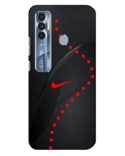 Чехол для TECNO Spark 7 Pro с картинкой «Абстрактный дизайн Nike»