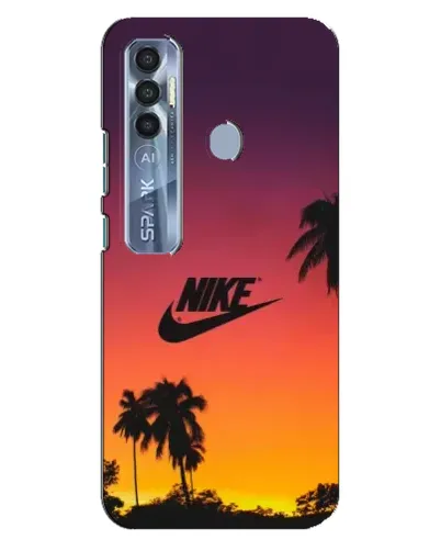 Чехол для TECNO Spark 7 Pro с картинкой «Nike на закате солнца»