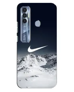 Чехол для TECNO Spark 7 Pro с картинкой «Nike — зимние горы»
