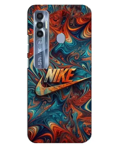 Чехол для TECNO Spark 7 Pro с картинкой «Nike в абстракции»