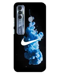 Чехол для TECNO Spark 7 Pro с картинкой «Nike и синий дым»