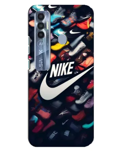 Чехол для TECNO Spark 7 Pro с картинкой «Коллекция кроссовок Nike»