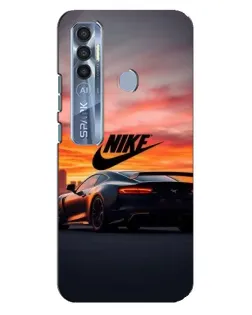 Чехол для TECNO Spark 7 Pro с картинкой «Nike и суперкар»