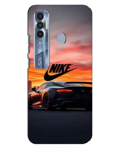 Чехол для TECNO Spark 7 Pro с картинкой «Nike и суперкар»