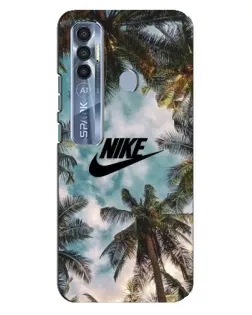 Чохол для TECNO Spark 7 Pro з картинкою «Тропічний принт Nike»