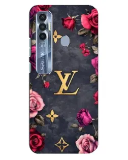 Чохол для TECNO Spark 7 Pro з картинкою «Квітковий Louis Vuitton»