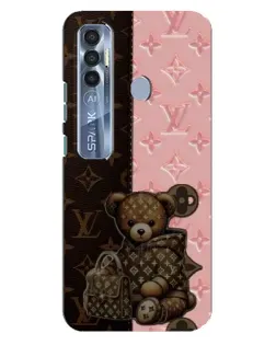 Чохол для TECNO Spark 7 Pro з картинкою «Ведмедик у стилі LV»