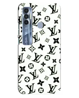 Чохол для TECNO Spark 7 Pro з картинкою «Монохромний хаос LV»