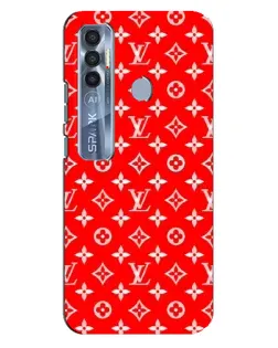 Чохол для TECNO Spark 7 Pro з картинкою «Яскравий паттерн LV»