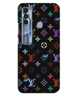 Чохол для TECNO Spark 7 Pro з картинкою «Кольорова монограма LV»