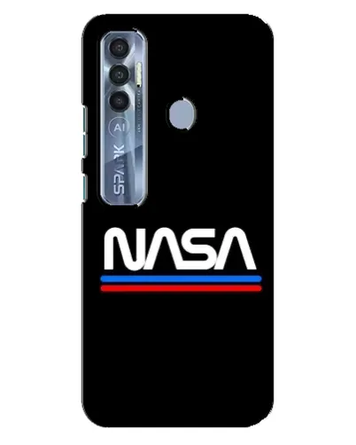 Чехол для TECNO Spark 7 Pro с картинкой «NASA — классика Red Blue»