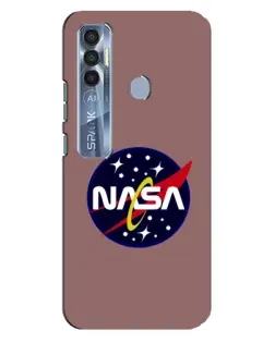 Чехол для TECNO Spark 7 Pro с картинкой «NASA — ретро космос»