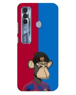 Чехол для TECNO Spark 7 Pro с картинкой «Bored Ape — фанат Барсы»