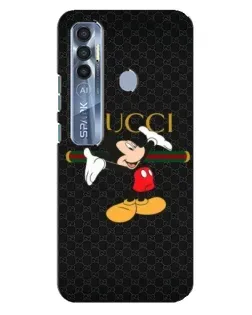 Чехол для TECNO Spark 7 Pro с картинкой «Микки Маус Gucci»