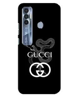 Чехол для TECNO Spark 7 Pro с картинкой «Gucci — серебряная змея»