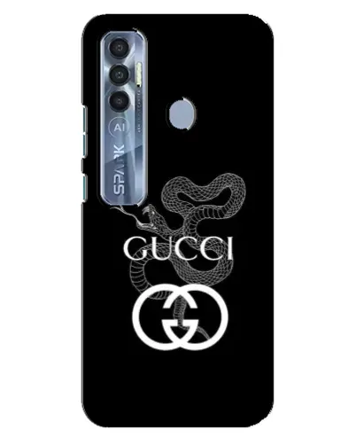Чехол для TECNO Spark 7 Pro с картинкой «Gucci — серебряная змея» Чехол для TECNO Spark 7 Pro с картинкой «Gucci — серебряная змея»