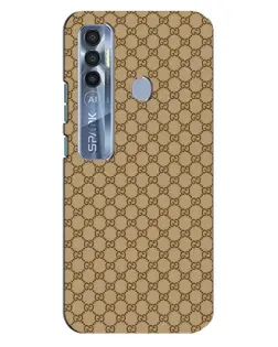 Чехол для TECNO Spark 7 Pro с картинкой «Gucci — классический беж»