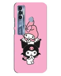 Чехол для TECNO Spark 7 Pro с картинкой «My Melody и Kuromi»