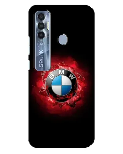 Чехол для TECNO Spark 7 Pro с картинкой «Логотип BMW — вспышка»