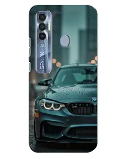 Чехол для TECNO Spark 7 Pro с картинкой «BMW в огнях города»