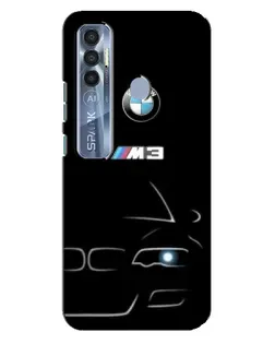 Чехол для TECNO Spark 7 Pro с картинкой «Минималистичный принт BMW M3»
