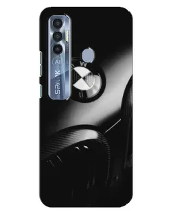 Чехол для TECNO Spark 7 Pro с картинкой «Эмблема BMW — макро»