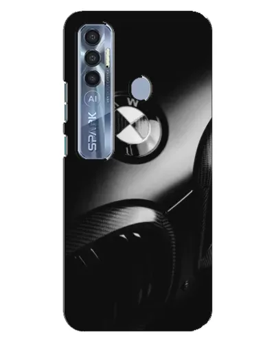 Чехол для TECNO Spark 7 Pro с картинкой «Эмблема BMW — макро»
