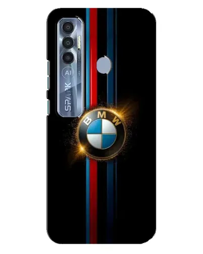 Чехол для TECNO Spark 7 Pro с картинкой «BMW M-Power неон»