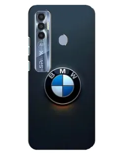 Чехол для TECNO Spark 7 Pro с картинкой «Логотип BMW — минимализм»