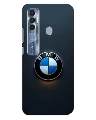 Чехол для TECNO Spark 7 Pro с картинкой «Логотип BMW — минимализм»