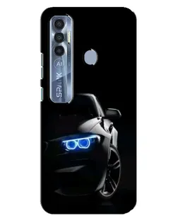 Чехол для TECNO Spark 7 Pro с картинкой «BMW — ночной взгляд»