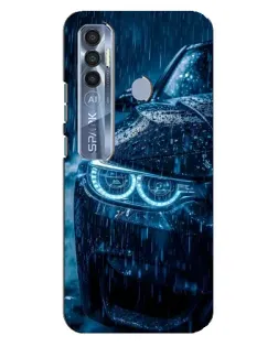 Чехол для TECNO Spark 7 Pro с картинкой «BMW под дождем»