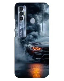 Чехол для TECNO Spark 7 Pro с картинкой «BMW M-Power — абстракция»