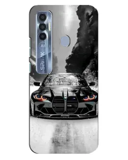 Чехол для TECNO Spark 7 Pro с картинкой «BMW — акварельный дрифт»