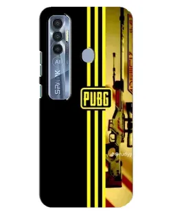 Чехол для TECNO Spark 7 Pro с картинкой «PUBG — камуфляжный шлем»