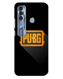 Чехол для TECNO Spark 7 Pro с картинкой «PUBG — рамка лого»