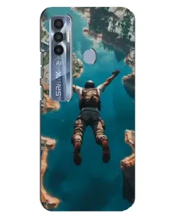 Чехол для TECNO Spark 7 Pro с картинкой «PUBG — свободное падение»