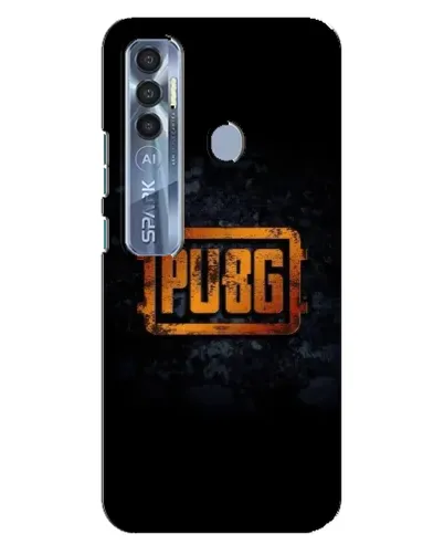 Чехол для TECNO Spark 7 Pro с картинкой «PUBG — золотой логотип»