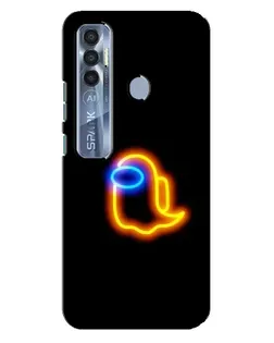 Чохол для TECNO Spark 7 Pro з картинкою «Among Us неонове сяйво»