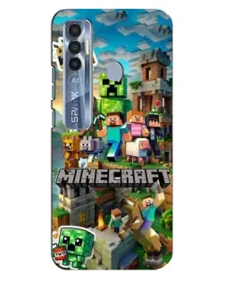 Чохол для TECNO Spark 7 Pro з картинкою «Замок Minecraft»