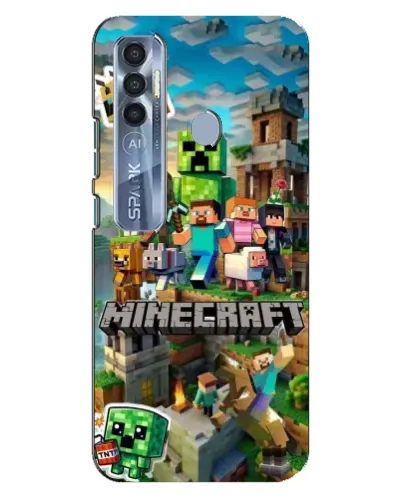 Чохол для TECNO Spark 7 Pro з картинкою «Замок Minecraft»