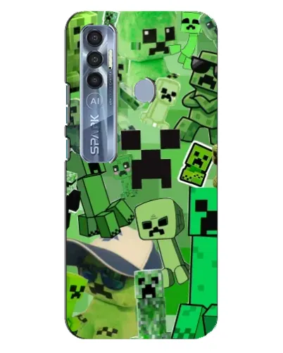 Чохол для TECNO Spark 7 Pro з картинкою «Кріпери Minecraft»